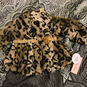 Leopard print size 18mo faux fur jacket